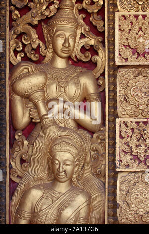 Buddhistische Tempel (Wat Hua Xiang) in Luang Prabang (Laos) Stockfoto