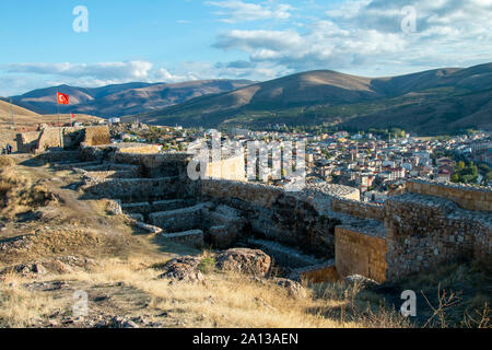 Bayburt Schloss, Stadtblick, September 10,2019, Bayburt, Türkei Stockfoto