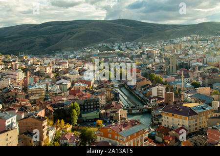 Bayburt Schloss, Stadtblick, September 10,2019, Bayburt, Türkei Stockfoto