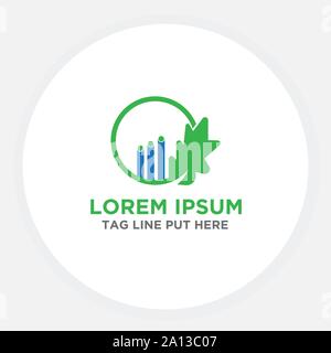 Buchhaltung & Finanzen Logo Design Stock Vektor