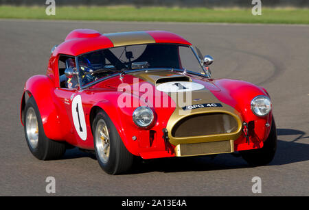 1964 AC Cobra von Oliver Bryant & Darren Turner in der RAC-Feier Rennen auf dem Goodwood Revival 13. Sept 2019 in Chichester, England angetrieben. Kopieren Stockfoto