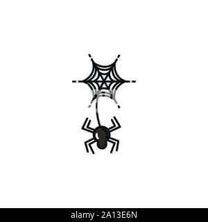 Halloween Spinne Tier Flachbild-Symbol Stock Vektor