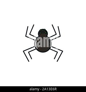 Halloween Spinne Tier Flachbild-Symbol Stock Vektor
