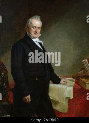 Gemalte Porträt von Präsident James Buchanan. Stockfoto