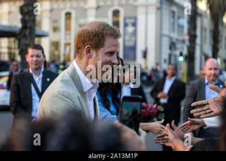 Britische Königspaar Prinz Harry und Meghan Markle, der Herzog und die Herzogin von Sussex, Cape Town, Südafrika, zu einem offiziellen Besuch Stockfoto