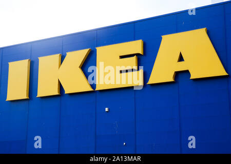 London, Großbritannien. 22 Sep, 2019. IKEA Zeichen außerhalb der Showroom in London gesehen. Credit: Dinendra Haria/SOPA Images/ZUMA Draht/Alamy leben Nachrichten Stockfoto