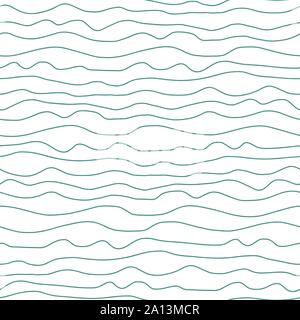 Abstrakte Wellen und Linien nahtlose Vektor Muster. Hand gezeichnet Hintergrund doodle Linien. Geometrische abstrakte wiederkehrende Kulisse. Stock Vektor