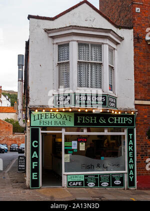 Die rettungsboote Fish und Chips, Scarborough Stockfoto