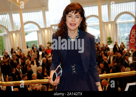 23. September 2019, Nordrhein-Westfalen, Königswinter: Die Schauspielerin Anja Kruse kommt zur Wiedereröffnung des Hotel Petersberg. Foto: Henning Kaiser/dpa Stockfoto