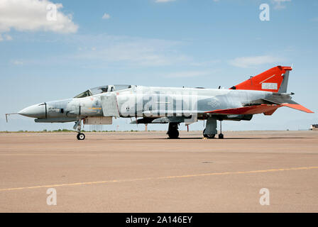 QF-4E Phantom auf der Rampe Holloman Air Force Base, New Mexiko. Stockfoto