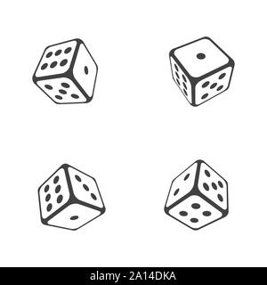 Würfel vektor Icon Design vorlage Abbildung Stock Vektor