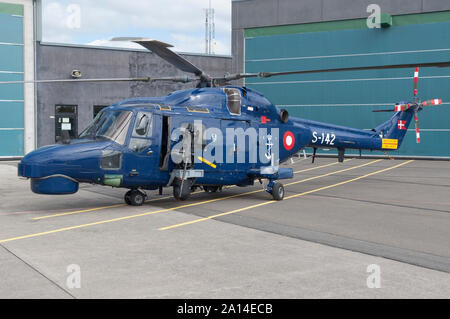 Royal Danish Navy Lynx Hubschrauber in Karup, Dänemark. Stockfoto