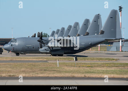 United States Air Force in Europa MC-130J Flugzeuge. Stockfoto