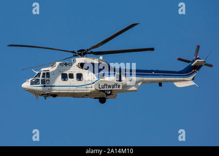 Ein Eurocopter Cougar Hubschrauber der Luftwaffe Special Air Wing. Stockfoto