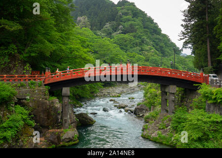 Shinkyo, Heilige Brücke, Nikko, Japan Stockfoto