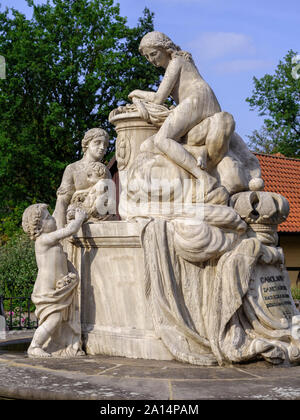 Denkmal Caroline Mathilde in französischer Garten, Celle, Niedersachsen, Deutschland, Europa Stockfoto