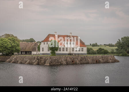 Das schöne Herrenhaus Søbygaard in der Insel Ærø in Dänemark, 13. Juli 2019 Stockfoto