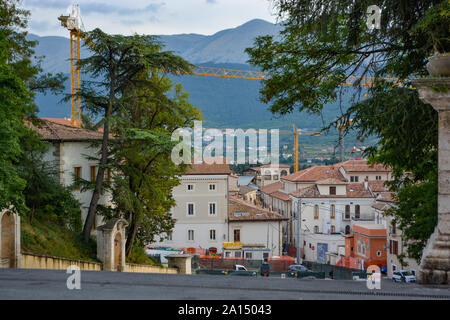 Malerische Anblick in Villalago, Provinz L'Aquila in der Region Abruzzen in Italien Stockfoto