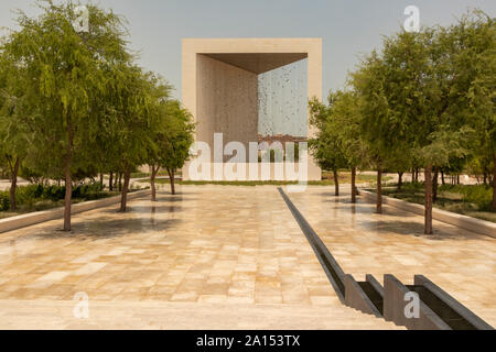 Denkmal des Gründers und Besucherzentrum, Abu Dhabi, zu Ehren von Sheikh Zayed bin Sultan Al Nahyan. Stockfoto