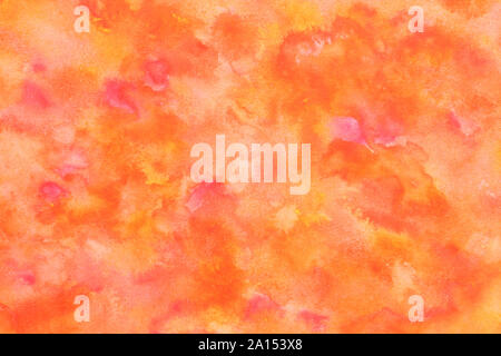 Herbst rote Farbe Textur Abstract Am natürlichen grunge Aquarell hand Farbe Hintergrund Stockfoto