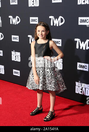 Hollywood, Kalifornien, USA. 23 Sep, 2019. Hollywood, Kalifornien, USA - CAILEY Fleming besucht die Premiere von The Walking Dead Saison zehn Credit: Alexander Seyum/ZUMA Draht/Alamy leben Nachrichten Stockfoto