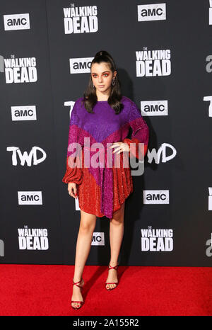 Hollywood, Kalifornien, USA. 23 Sep, 2019. Hollywood, Kalifornien, USA - ALEXA NISENSON besucht die Premiere von The Walking Dead Saison zehn Credit: Alexander Seyum/ZUMA Draht/Alamy leben Nachrichten Stockfoto