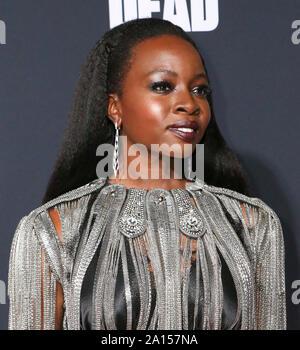 Hollywood, Kalifornien, USA. 23 Sep, 2019. Hollywood, Kalifornien, USA - DANAI GURIRA besucht die Premiere von The Walking Dead Saison zehn Credit: Alexander Seyum/ZUMA Draht/Alamy leben Nachrichten Stockfoto