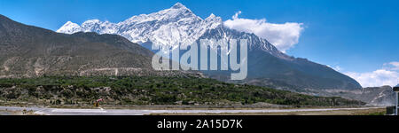 Flughafen Jomsom, Mustang, Nepal Stockfoto