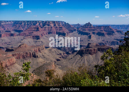 Der Grand Canyon Nationalpark in Arizona/USA. Der Colorado River hat This Schlucht geschaffen, deren Tiefe bis zu 1800 m beträgt. Der Grand Canyon i Stockfoto