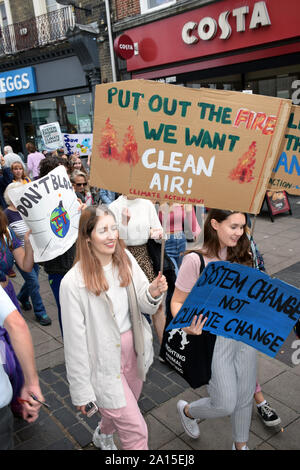 Schule Streik für Klima, Norwich, UK, Freitag, 20. September 2019 Stockfoto