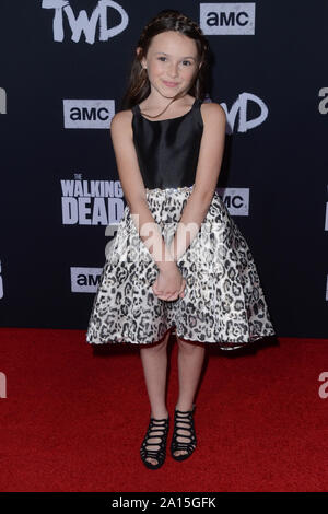 September 23, 2019, Los Angeles, CA, USA: LOS ANGELES - 23.SEPTEMBER: Cailey Fleming an der ''The Walking Dead'' Saison 10 Premiere an der TCL Chinese Theatre am 23. September 2019 in Los Angeles, CA (Credit Bild: © Kay Blake/ZUMA Draht) Stockfoto