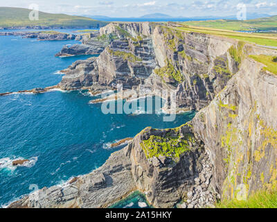 Die spektakuläre Kerry Felsen sind auf die Skellig Küste in der Grafschaft Kerry in Irland. Stockfoto