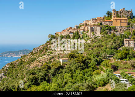 Altstadt des Hügeldorfes Eze an der Cote d'Azur, Frankreich Stockfoto