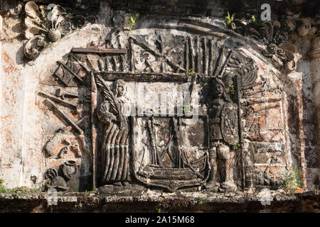 Malaysia, Malacca Stadt: Detail der Porta de Santiago, kleine Gate House, nur Überreste der Festung durch die Portugiesen im Jahr 1612 gebaut. Die Stadt ist r Stockfoto