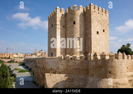 Spanien, Andalusien, Cordoba, Puente Romano, Torre de la Calahorra Stockfoto