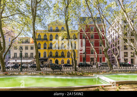 Portugal, Lissabon, alten Gebäude in der Avenida da Liberdade. Stockfoto