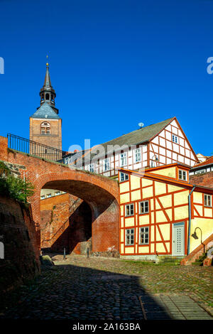 Deutschland, Tangermunde, Gebäude in der Altstadt Stockfoto