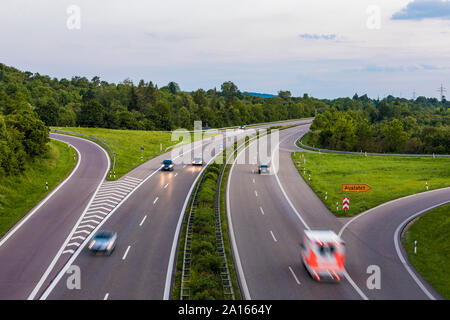 Deutschland, Baden-Württemberg, der Verkehr auf der Autobahn Stockfoto