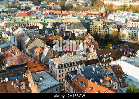 Blick auf die Altstadt von Riga, Lettland Stockfoto