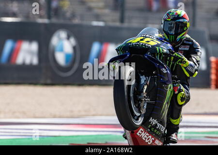Italien. 14 Sep, 2019. Valentino Rossi, italienischer MotoGP-Fahrer Nummer 46 (mit speziellen celebrative Helm Misano) für Yamaha Monster Team (Foto von Lorenzo Di Cola/Pacific Press) Quelle: Pacific Press Agency/Alamy leben Nachrichten Stockfoto