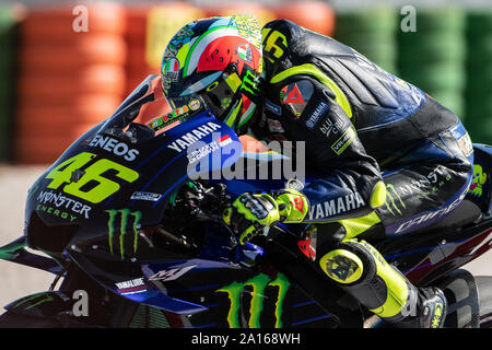 Italien. 14 Sep, 2019. Valentino Rossi, italienischer MotoGP-Fahrer Nummer 46 (mit speziellen celebrative Helm Misano) für Yamaha Monster Team (Foto von Lorenzo Di Cola/Pacific Press) Quelle: Pacific Press Agency/Alamy leben Nachrichten Stockfoto