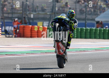 Italien. 14 Sep, 2019. Valentino Rossi, italienischer MotoGP-Fahrer Nummer 46 (mit speziellen celebrative Helm Misano) für Yamaha Monster Team (Foto von Lorenzo Di Cola/Pacific Press) Quelle: Pacific Press Agency/Alamy leben Nachrichten Stockfoto