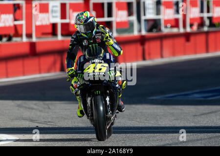 Italien. 14 Sep, 2019. Valentino Rossi, italienischer MotoGP-Fahrer Nummer 46 (mit speziellen celebrative Helm Misano) für Yamaha Monster Team (Foto von Lorenzo Di Cola/Pacific Press) Quelle: Pacific Press Agency/Alamy leben Nachrichten Stockfoto