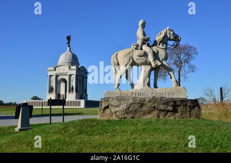 Die Kavallerie war Memorial aus dem Amerikanischen Bürgerkrieg Stockfoto