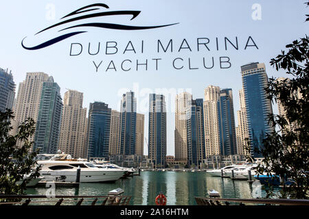 DUBAI - Dubai Marina Yacht Club. Stockfoto