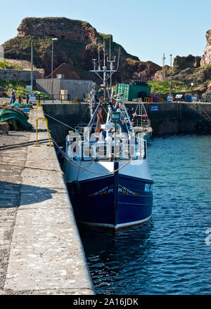 Küstenfischerei Boot im Victoria Harbour, Dunbar. Schottland Stockfoto