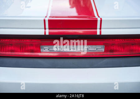 Dodge Auto, Detail des Logos in der hinteren Kofferraum geprägte Stockfoto