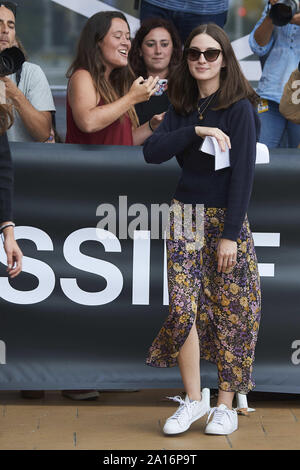 September 24, 2019, Madrid, Madrid, Spanien: Maria Valverde kommt an Maria Cristina Hotel während 67th San Sebastian Film Festival am 24. September 2019 in San Sebastian, Spanien (Bild: © Jack Abuin/ZUMA Draht) Stockfoto