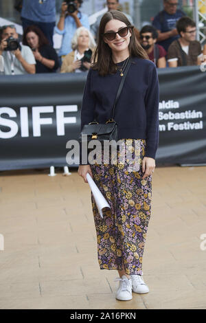 September 24, 2019, Madrid, Madrid, Spanien: Maria Valverde kommt an Maria Cristina Hotel während 67th San Sebastian Film Festival am 24. September 2019 in San Sebastian, Spanien (Bild: © Jack Abuin/ZUMA Draht) Stockfoto