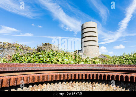 Zweiter Weltkrieg deutsche Aussichtsturm am Fort Saumarez in Guernsey Stockfoto